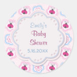 Nyckelpigan blommar baby shower - skräddarsy klistermärke