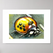 Nyckelpigataxitryck Print