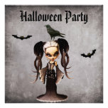 Nyckfull Frankie brud & kråkadamast Halloween Anpassade Inbjudan