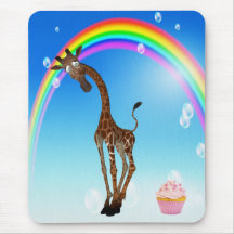 Nyckfull giraff, muffin & regnbåge mus mattor