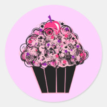 Nyckfull muffin klistermärke