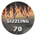 Nyckfull Sizzling på sjuttioMemorabilia pläterar Tallrik