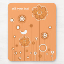 Nyckfulla fåglar & blommor Mousepad Mus Mattor