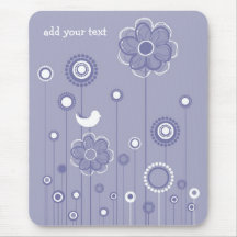 Nyckfulla fåglar & blommor Mousepad Musmatta