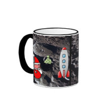 Nyckfulla Santa möter främlingen på månekaffemugge