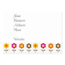 Nyckfullt mönster för nätt färgrik vår blommor visitkort mallar