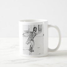 nyfiken fe på keyholekaffemuggen
