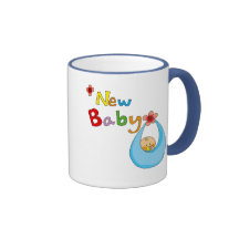 Nyfödd bebis (boy) kaffe mugg