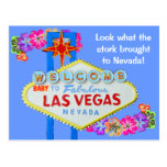 Nyfödd bebisflicka Las Vegas Vykort