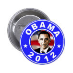 Obama 2012 - Blått Knapp Med Nål