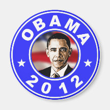 Obama 2012 - Blått Magnet För Kylskåp