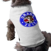 Obama 2012 - Blått T-shirt För Hundar