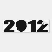 Obama 2012 Silhouettebildekal