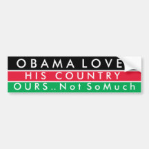 Obama älskar hans land bildekaler