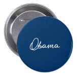 OBAMA AUTOGRAF KNAPPAR MED NÅL