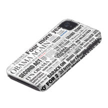 Obama Beträffande-Valde 2012 fodral för rubrikiPho iPhone 4 Case-Mate Skydd