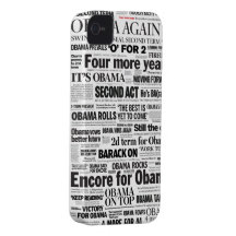 Obama Beträffande-Valde 2012 fodral för rubrikiPho Case-Mate iPhone 4 Skydd