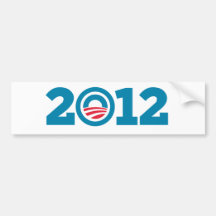 Obama/Biden 2012 (blått) Bildekaler