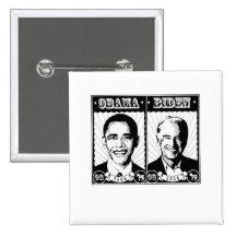 Obama Biden affisch Knappar Med Nål