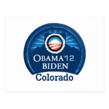 Obama Biden COLORADO Vykort