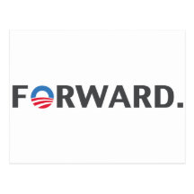 Obama/Biden framåt slogan (grå färg) Vykort