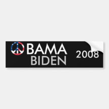Obama Biden fred 2008 Bildekal