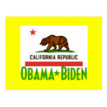 Obama Biden KALIFORNIEN vykort