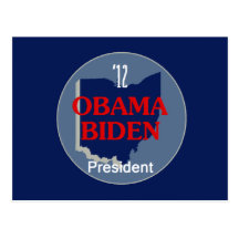 Obama Biden OHIO Vykort