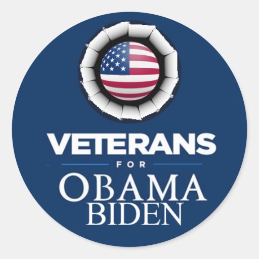 Obama Biden VETERANklistermärke