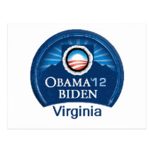 Obama Biden VIRGINIA Vykort