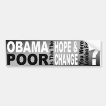 Obama fattig bildekal
