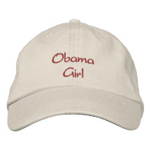 Obama flicka broderad lock/hatt