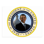 Obama förseglar blått vykort