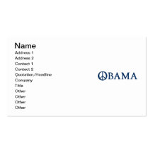 Obama fredsymbol visitkort mallar
