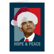 Obama hopp & fred hälsnings kort