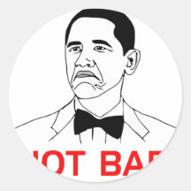 Obama - inte dåliga rund klistermärke