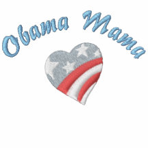 Obama mammor broderad pikétröja