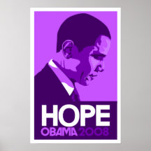 Obama - mörk lilaaffisch för hopp