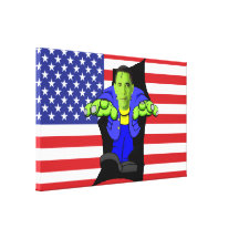Obama mot Amerika Canvastryck