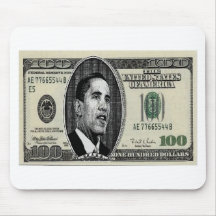 Obama på räkning $100 musmatta