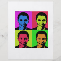 Obama porträtt flygblad designs