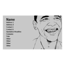 Obama profilerar kortet visitkort