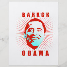 Obama rays rött personliga flygblad