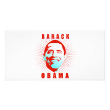 Obama rays rött skräddarsydda fotokort
