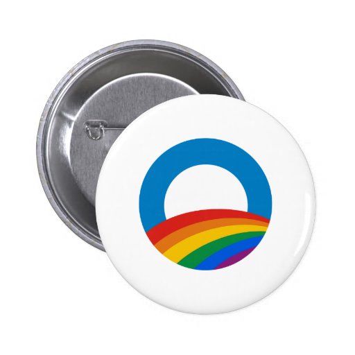 Obama regnbåge pins