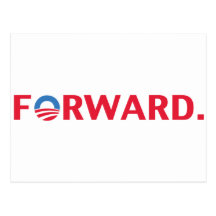 Obama/(röd) Biden 2012 framåt slogan, Vykort