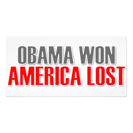 Obama segrade Amerika förlorade Fotokort Mall