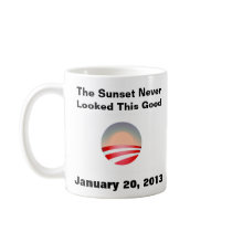 obama solnedgång, obama solnedgång, Januari 20, 20 Kaffe Mugg