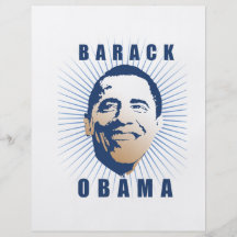 Obama strålblått full färg flygblad
