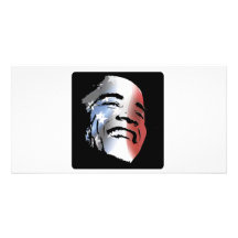 Obama StStripe 3black Anpassade Foto Kort